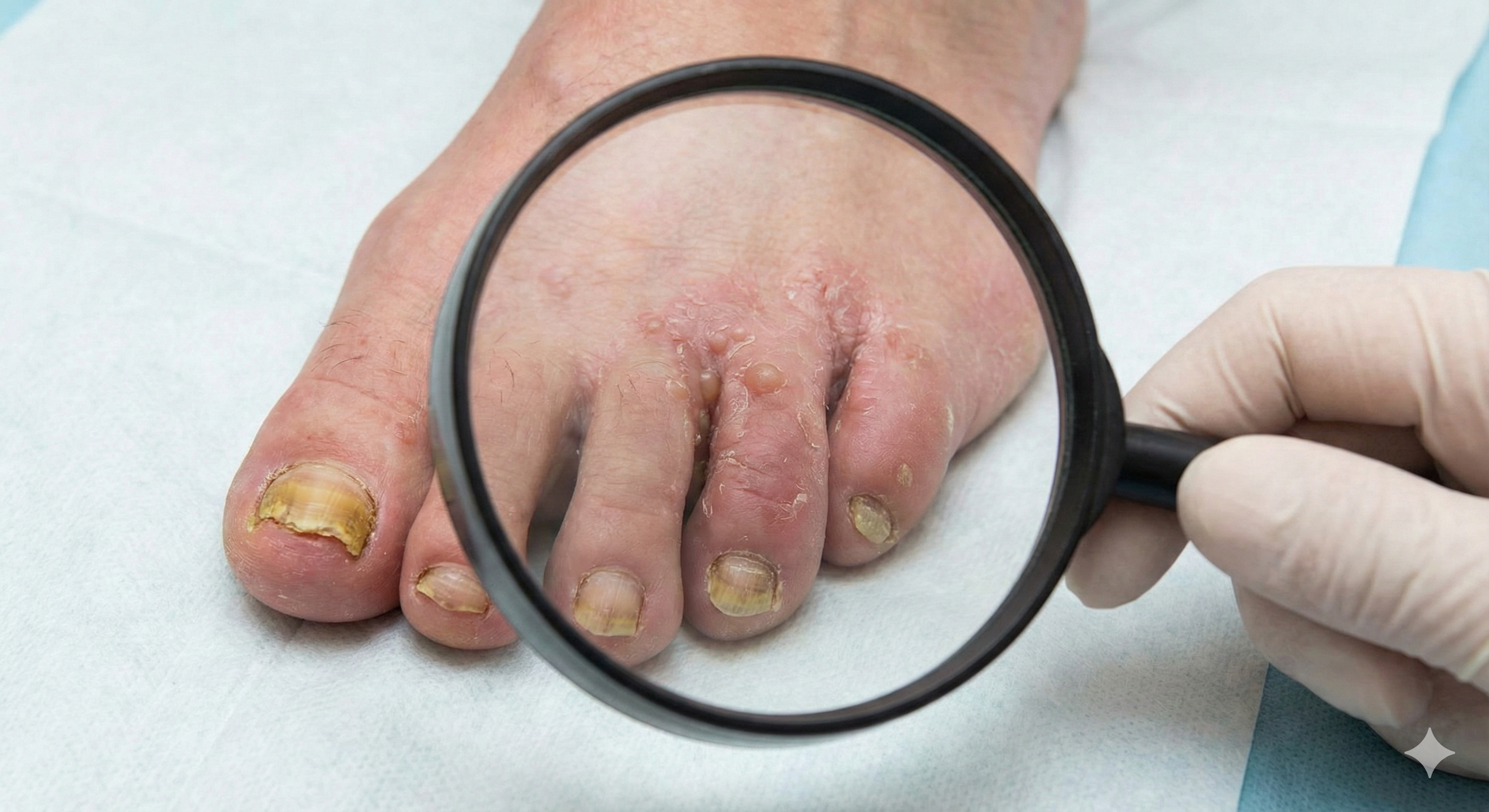 Tratamiento láser para hongos en uñas con equipo médico especializado